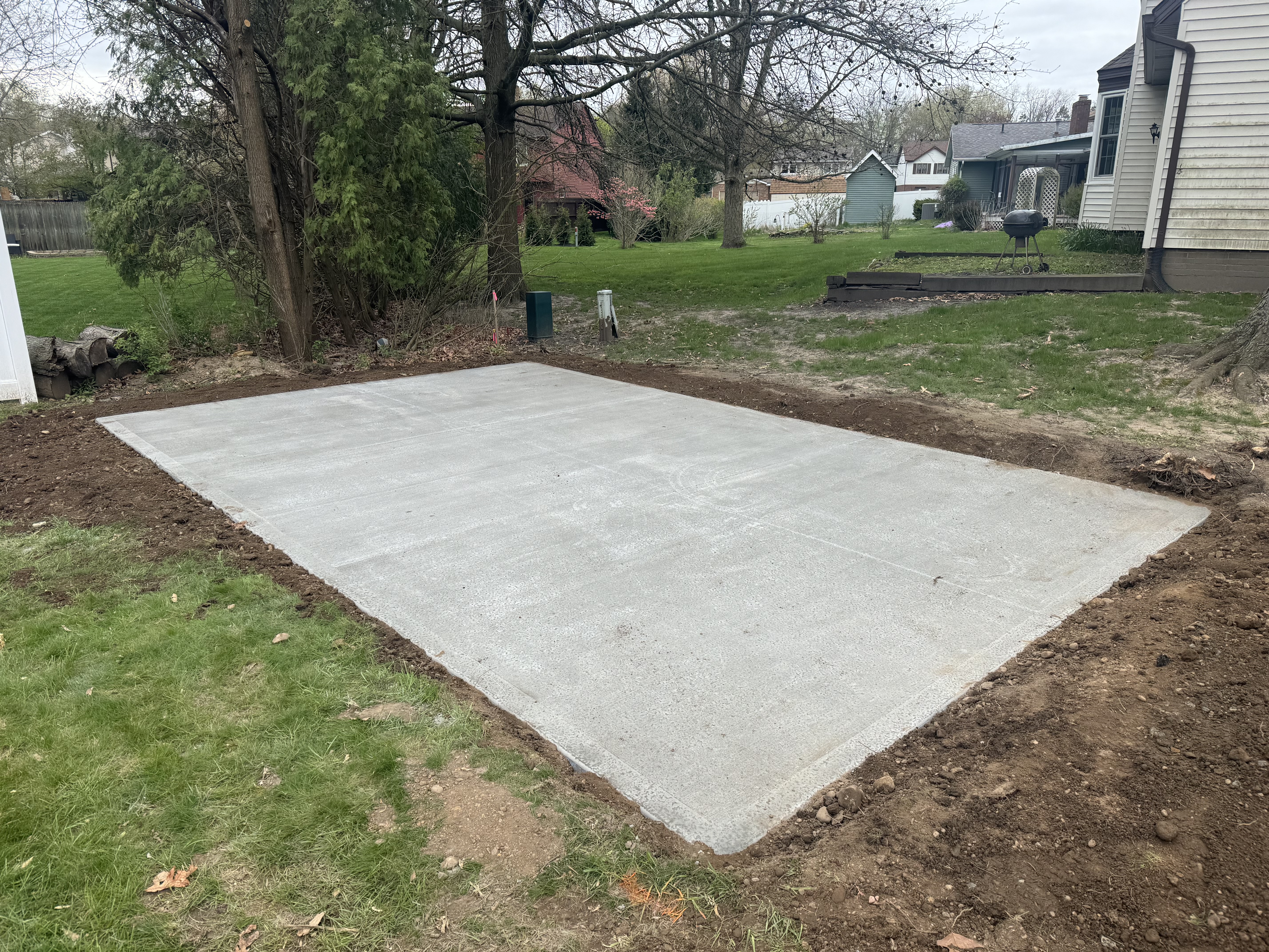 Slab for shed